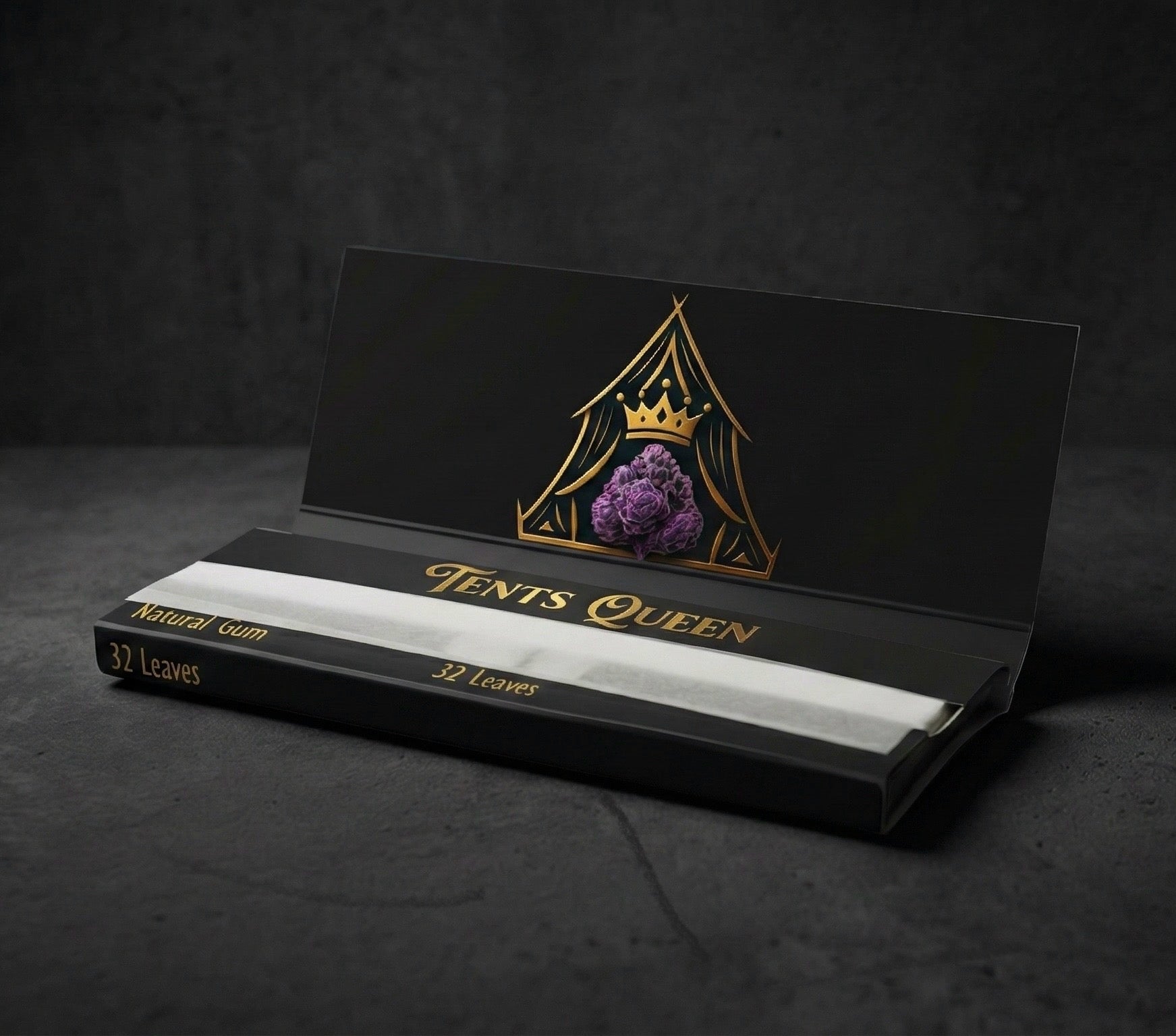 Tents Queen Premium Rolling Papers – 32 Ultra-Thin Natural Leaves