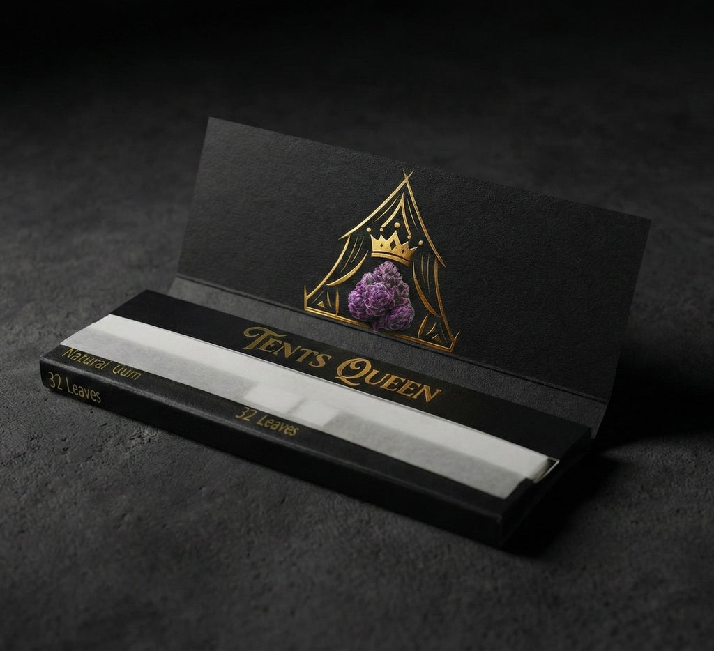 Tents Queen Premium Rolling Papers – 32 Ultra-Thin Natural Leaves